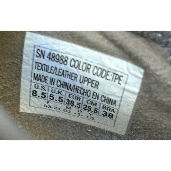 Skechers Women 8.5 Career 9 To 5 Comfort Shoes Taupe Leather Memory Foam Slip on - Picture 4 of 9